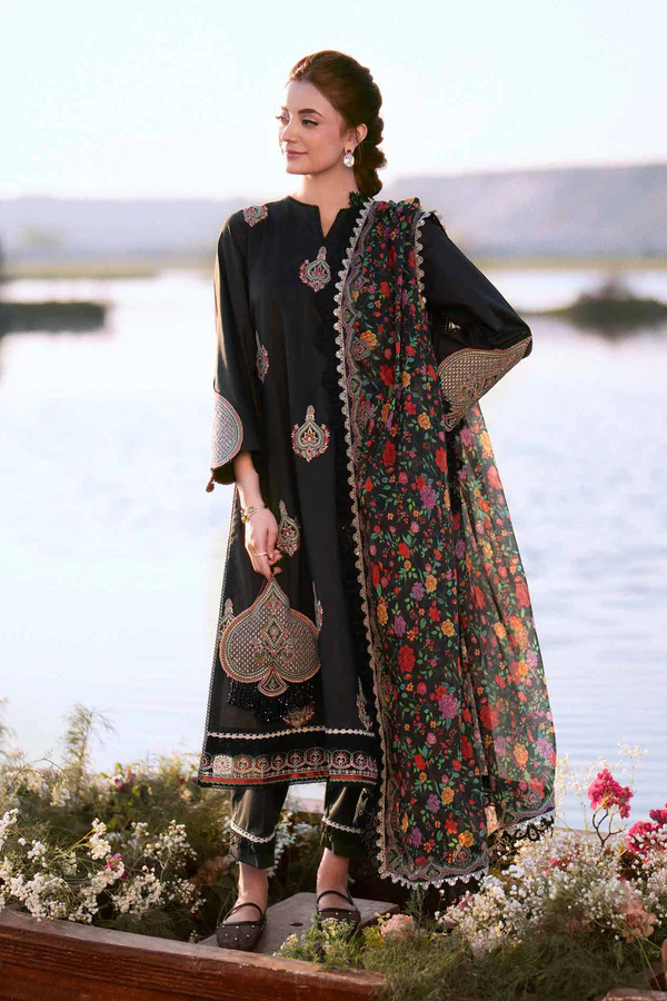 3 Piece – Digital Printed Embroidered Suit – 42501584