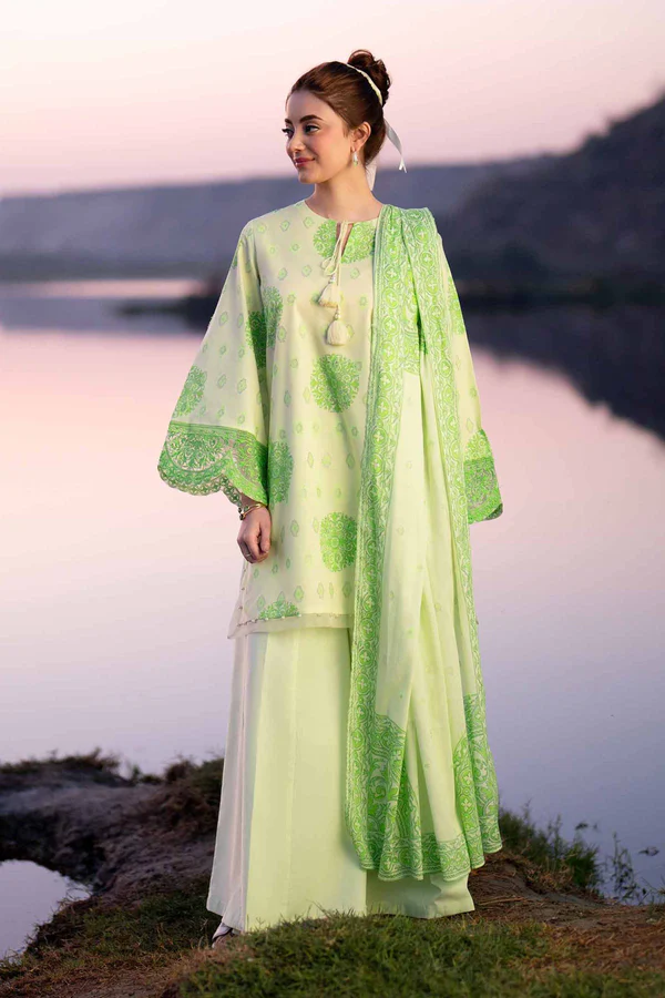 3 Piece – Digital Printed Embroidered Suit – 42501630
